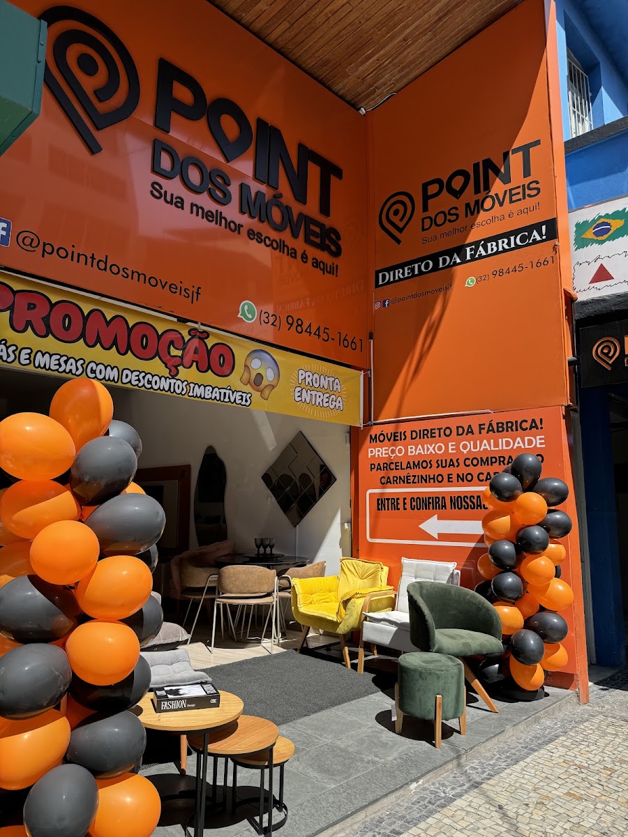 Fachada da loja Point dos Móveis em Juiz de Fora